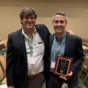 CSU Professor Ed Henry (right) with Tristram R. Kidder, Chair and Professor of Anthropology at Washington University and Henry's doctoral advisor, after receiving the 2021 C.B. Moore Awards
Professor of Environmental Studies