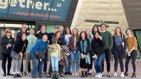 Geography Club students and faculty at the Denver Art Museum exhibit Traitor, Survivor, Icon: The Legacy of La Malinche. 