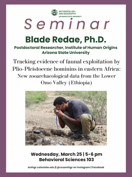 Seminar poster Blade Redae, Ph.D