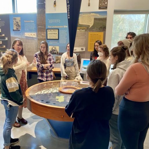 Students in Museum and Cultural Heritage Studies (ANTH 240) visiting the Fort Collins Museum of Discovery, Fall 2022 (Image via Jeannine Pedersen-Guzmán)