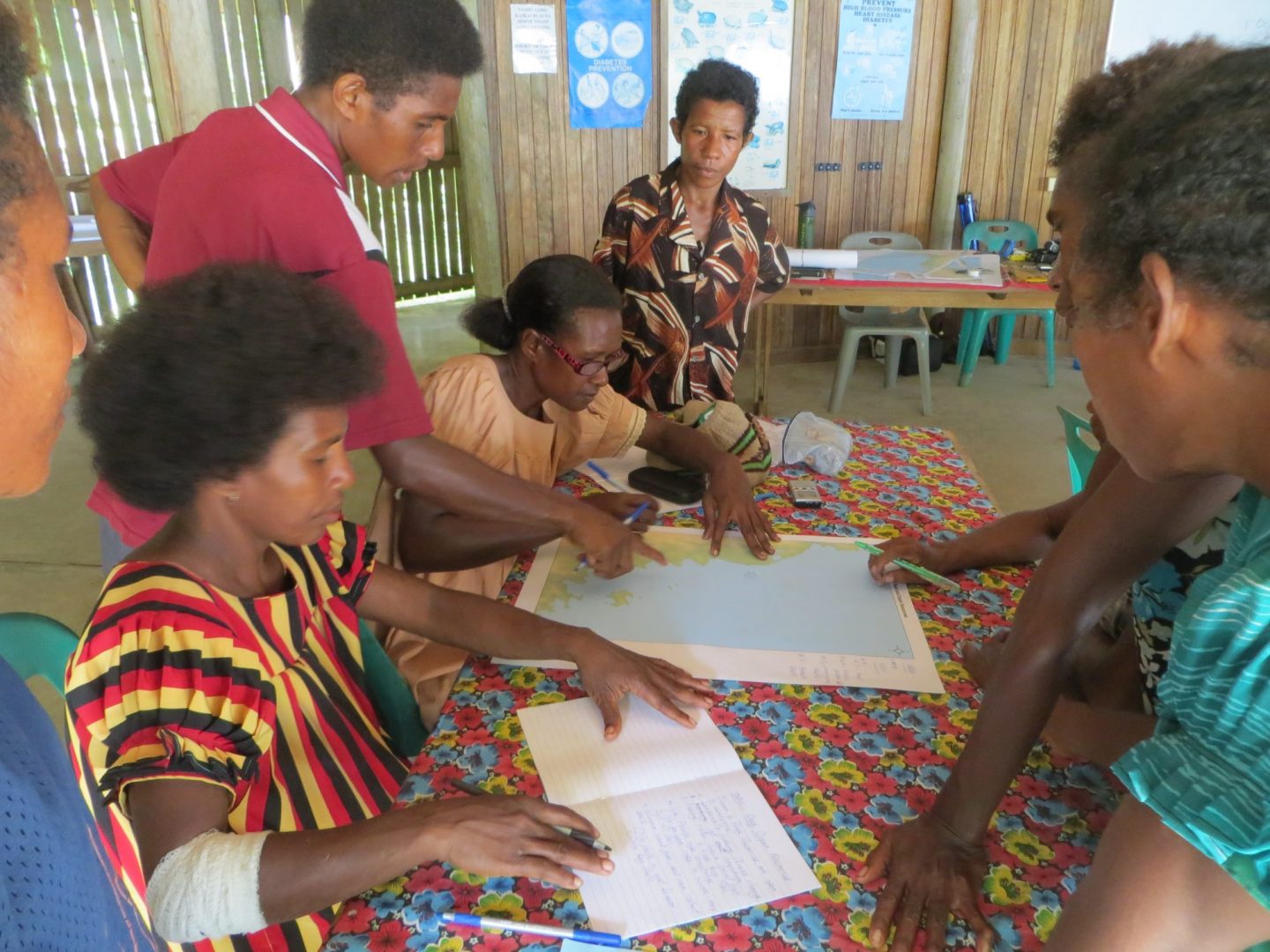 People discussing plans for project
