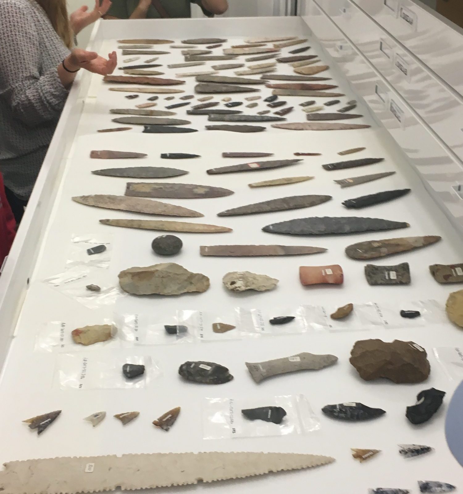 Draw holding stone tools